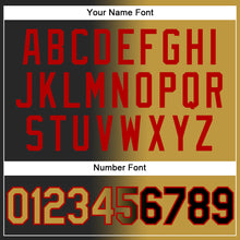 Загрузить изображение в средство просмотра галереи, Custom Stitched Black Old Gold-Red Gradient Fashion Sports Pullover Sweatshirt Hoodie