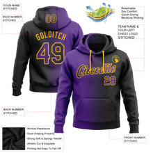 Загрузить изображение в средство просмотра галереи, Custom Stitched Black Purple-Gold Gradient Fashion Sports Pullover Sweatshirt Hoodie