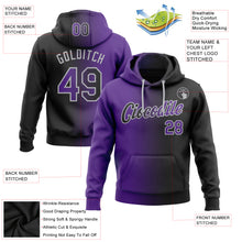 Load image into Gallery viewer, Custom Stitched Black Purple-Gray Gradient Fashion Sports Pullover Sweatshirt Hoodie
