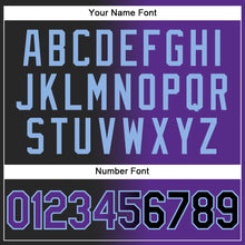 Загрузить изображение в средство просмотра галереи, Custom Stitched Black Purple-Light Blue Gradient Fashion Sports Pullover Sweatshirt Hoodie