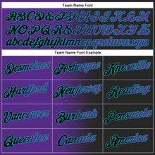 Загрузить изображение в средство просмотра галереи, Custom Stitched Black Purple-Teal Gradient Fashion Sports Pullover Sweatshirt Hoodie