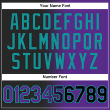 Загрузить изображение в средство просмотра галереи, Custom Stitched Black Purple-Teal Gradient Fashion Sports Pullover Sweatshirt Hoodie