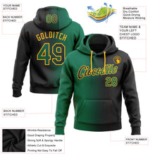 Загрузить изображение в средство просмотра галереи, Custom Stitched Black Kelly Green-Gold Gradient Fashion Sports Pullover Sweatshirt Hoodie