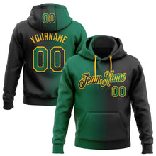 Загрузить изображение в средство просмотра галереи, Custom Stitched Black Kelly Green-Gold Gradient Fashion Sports Pullover Sweatshirt Hoodie