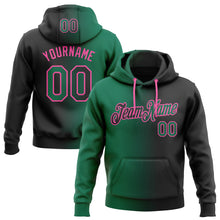 Загрузить изображение в средство просмотра галереи, Custom Stitched Black Kelly Green-Pink Gradient Fashion Sports Pullover Sweatshirt Hoodie