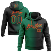 Загрузить изображение в средство просмотра галереи, Custom Stitched Black Kelly Green-Orange Gradient Fashion Sports Pullover Sweatshirt Hoodie