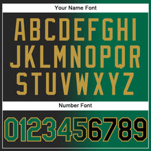 Загрузить изображение в средство просмотра галереи, Custom Stitched Black Kelly Green-Old Gold Gradient Fashion Sports Pullover Sweatshirt Hoodie
