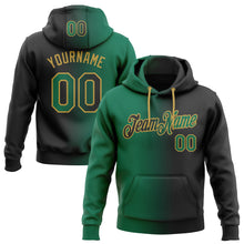 Загрузить изображение в средство просмотра галереи, Custom Stitched Black Kelly Green-Old Gold Gradient Fashion Sports Pullover Sweatshirt Hoodie
