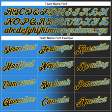 Загрузить изображение в средство просмотра галереи, Custom Stitched Black Powder Blue-Gold Gradient Fashion Sports Pullover Sweatshirt Hoodie