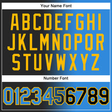 Загрузить изображение в средство просмотра галереи, Custom Stitched Black Powder Blue-Gold Gradient Fashion Sports Pullover Sweatshirt Hoodie