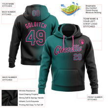 Загрузить изображение в средство просмотра галереи, Custom Stitched Black Teal-Pink Gradient Fashion Sports Pullover Sweatshirt Hoodie