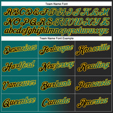 Загрузить изображение в средство просмотра галереи, Custom Stitched Black Teal-Gold Gradient Fashion Sports Pullover Sweatshirt Hoodie