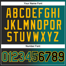 Загрузить изображение в средство просмотра галереи, Custom Stitched Black Teal-Gold Gradient Fashion Sports Pullover Sweatshirt Hoodie