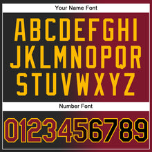 Загрузить изображение в средство просмотра галереи, Custom Stitched Black Crimson-Gold Gradient Fashion Sports Pullover Sweatshirt Hoodie