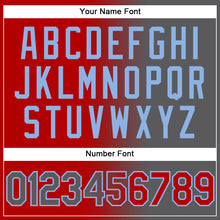 Загрузить изображение в средство просмотра галереи, Custom Stitched Red Steel Gray-Light Blue Gradient Fashion Sports Pullover Sweatshirt Hoodie