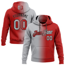 Загрузить изображение в средство просмотра галереи, Custom Stitched Red Gray-Black Gradient Fashion Sports Pullover Sweatshirt Hoodie