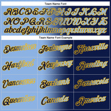 Загрузить изображение в средство просмотра галереи, Custom Stitched Navy Light Blue-Gold Gradient Fashion Sports Pullover Sweatshirt Hoodie