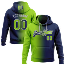 Загрузить изображение в средство просмотра галереи, Custom Stitched Navy Neon Green-Gray Gradient Fashion Sports Pullover Sweatshirt Hoodie