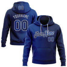 Загрузить изображение в средство просмотра галереи, Custom Stitched Navy Royal-Gray Gradient Fashion Sports Pullover Sweatshirt Hoodie