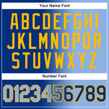 Загрузить изображение в средство просмотра галереи, Custom Stitched Royal Light Blue-Gold Gradient Fashion Sports Pullover Sweatshirt Hoodie