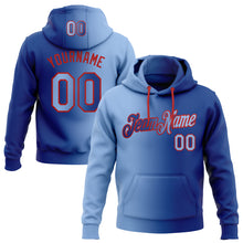 Загрузить изображение в средство просмотра галереи, Custom Stitched Royal Light Blue-Red Gradient Fashion Sports Pullover Sweatshirt Hoodie