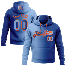 Загрузить изображение в средство просмотра галереи, Custom Stitched Royal Light Blue-Orange Gradient Fashion Sports Pullover Sweatshirt Hoodie