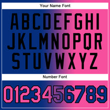 Загрузить изображение в средство просмотра галереи, Custom Stitched Royal Pink-Black Gradient Fashion Sports Pullover Sweatshirt Hoodie