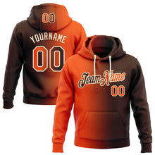 Загрузить изображение в средство просмотра галереи, Custom Stitched Brown Orange-Cream Gradient Fashion Sports Pullover Sweatshirt Hoodie