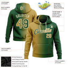 Загрузить изображение в средство просмотра галереи, Custom Stitched Green Old Gold-Cream Gradient Fashion Sports Pullover Sweatshirt Hoodie