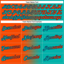 Загрузить изображение в средство просмотра галереи, Custom Stitched Aqua Orange-Navy Gradient Fashion Sports Pullover Sweatshirt Hoodie