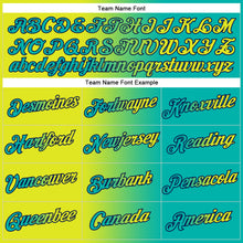 Загрузить изображение в средство просмотра галереи, Custom Stitched Aqua Neon Yellow-Navy Gradient Fashion Sports Pullover Sweatshirt Hoodie