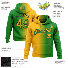 Загрузить изображение в средство просмотра галереи, Custom Stitched Grass Green Gold-Black Gradient Fashion Sports Pullover Sweatshirt Hoodie