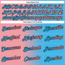 Загрузить изображение в средство просмотра галереи, Custom Stitched Sky Blue Medium Pink-Black Gradient Fashion Sports Pullover Sweatshirt Hoodie