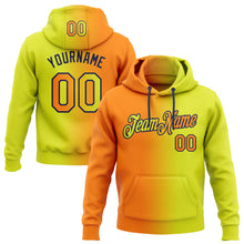 Загрузить изображение в средство просмотра галереи, Custom Stitched Neon Yellow Bay Orange-Navy Gradient Fashion Sports Pullover Sweatshirt Hoodie