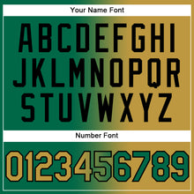 Load image into Gallery viewer, Custom Kelly Green Old Gold-Black Authentic Gradient Fashion Baseball Jersey