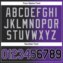Load image into Gallery viewer, Custom Black Purple-Gray Authentic Gradient Fashion Baseball Jersey