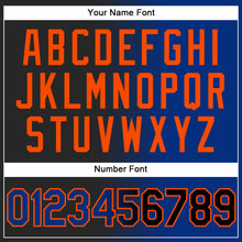 Load image into Gallery viewer, Custom Black Royal-Orange Authentic Gradient Fashion Baseball Jersey