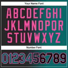 Загрузить изображение в средство просмотра галереи, Custom Black Teal-Pink Authentic Gradient Fashion Baseball Jersey