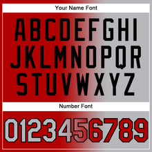 Load image into Gallery viewer, Custom Red Gray-Black Authentic Gradient Fashion Baseball Jersey