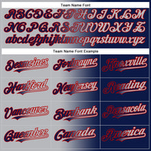 Load image into Gallery viewer, Custom Navy Gray-Red Authentic Gradient Fashion Baseball Jersey