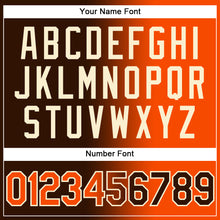 Load image into Gallery viewer, Custom Brown Orange-Cream Authentic Gradient Fashion Baseball Jersey