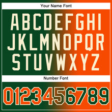 Load image into Gallery viewer, Custom Green Orange-Cream Authentic Gradient Fashion Baseball Jersey