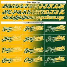 Load image into Gallery viewer, Custom Green Gold-Cream Authentic Gradient Fashion Baseball Jersey