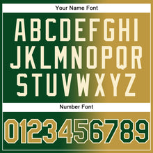 Load image into Gallery viewer, Custom Green Old Gold-Cream Authentic Gradient Fashion Baseball Jersey