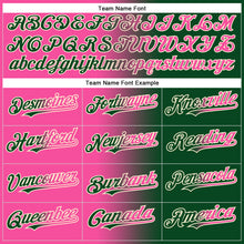 Load image into Gallery viewer, Custom Green Pink-Cream Authentic Gradient Fashion Baseball Jersey