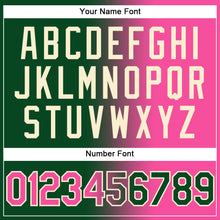 Load image into Gallery viewer, Custom Green Pink-Cream Authentic Gradient Fashion Baseball Jersey