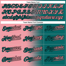 Load image into Gallery viewer, Custom Teal Medium Pink-Black Authentic Gradient Fashion Baseball Jersey