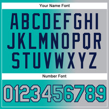 Загрузить изображение в средство просмотра галереи, Custom Aqua Gray-Navy Authentic Gradient Fashion Baseball Jersey