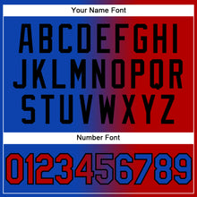 Загрузить изображение в средство просмотра галереи, Custom Thunder Blue Red-Black Authentic Gradient Fashion Baseball Jersey