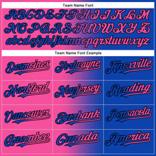 Загрузить изображение в средство просмотра галереи, Custom Thunder Blue Pink-Black Authentic Gradient Fashion Baseball Jersey